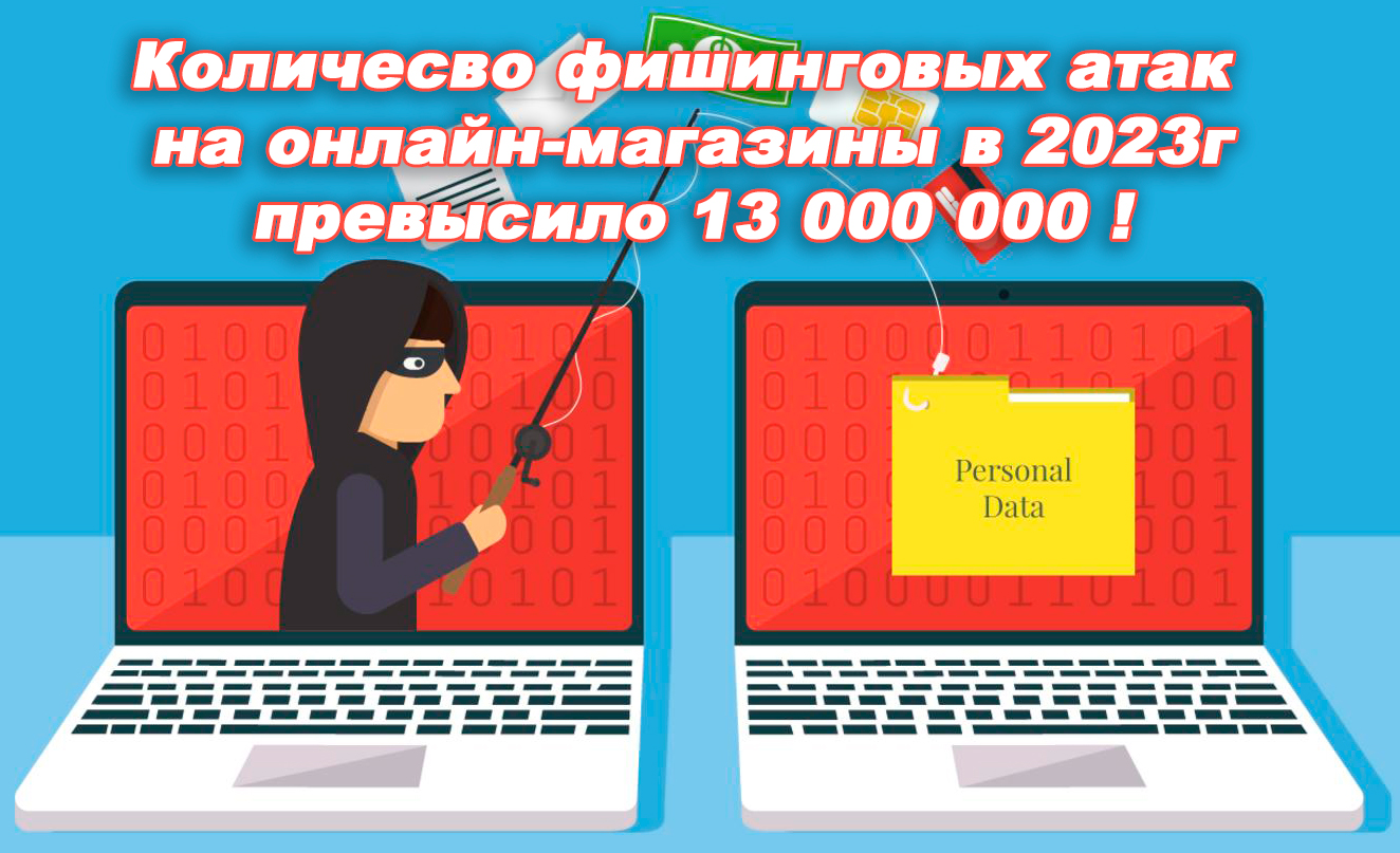 Количество фишинговых атак на онлайн-магазины в 2023 году превысило 13 миллионов!