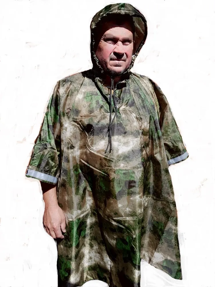 Палатка плащ дождевик цвет МОХ пончо влагозащитная одежда в непромокаемомчехле армейский камуфляж купить в Валуйке — выгодная цена, заказ, скидки винтернет-магазине Рустехпром